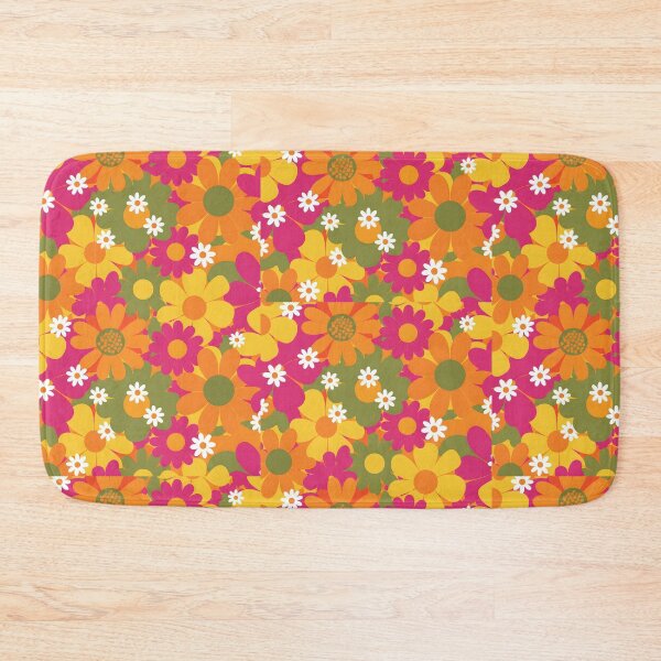 Item preview, 60s Flower Power Daisy - Retro Orange Pink Yellow Groovy Pattern designed and sold by Ela Art Space .