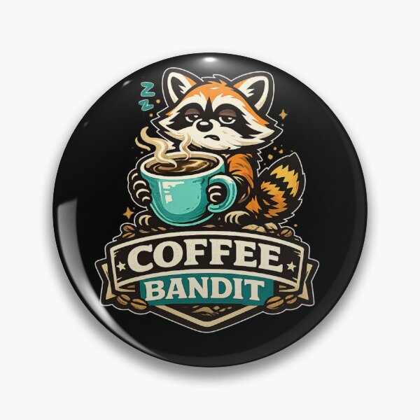 Item preview, Coffee Bandit – Sleepy Raccoon Coffee Lover Cartoon Design designed and sold by ArtisticHeart21.