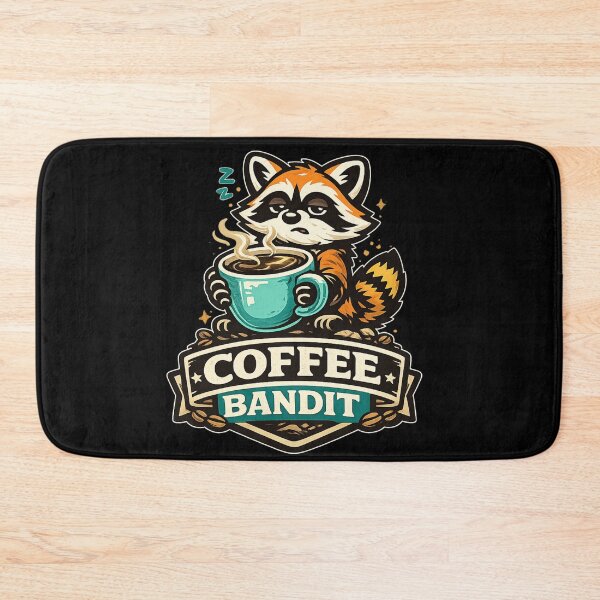 Item preview, Coffee Bandit – Sleepy Raccoon Coffee Lover Cartoon Design designed and sold by ArtisticHeart21.
