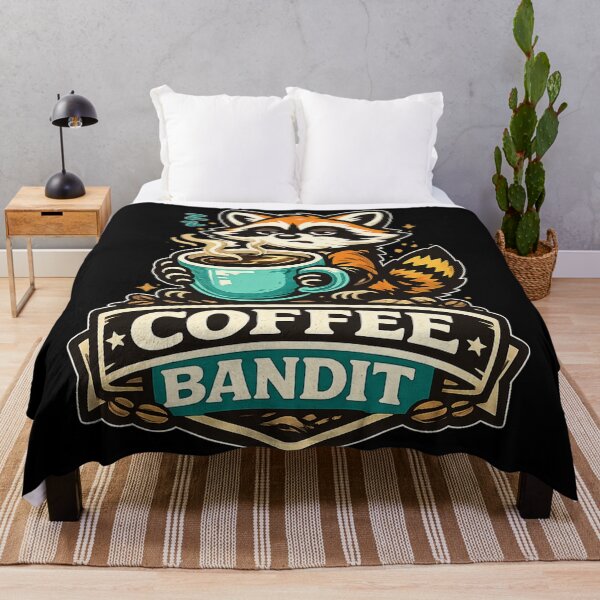 Item preview, Coffee Bandit – Sleepy Raccoon Coffee Lover Cartoon Design designed and sold by ArtisticHeart21.