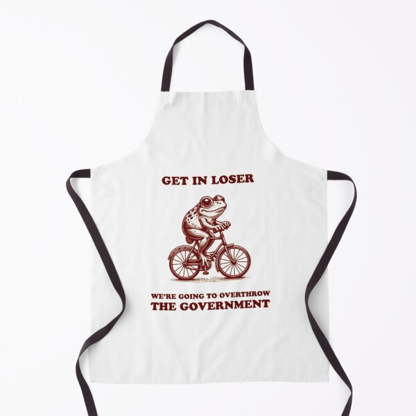 Item preview, Funny Anti Trump Shirt Retro Frog Meme Get in Loser We're Going to Overthrow the Government Unhinged designed and sold by DheninStudio.