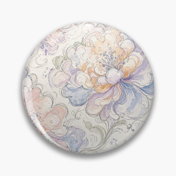 Item preview, Vintage Watercolor Peony Scroll – Pastel Floral Seamless Pattern designed and sold by FawnFeatherCo.