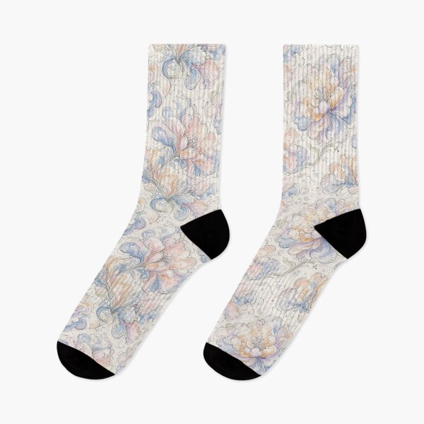 Item preview, Vintage Watercolor Peony Scroll – Pastel Floral Seamless Pattern designed and sold by FawnFeatherCo.