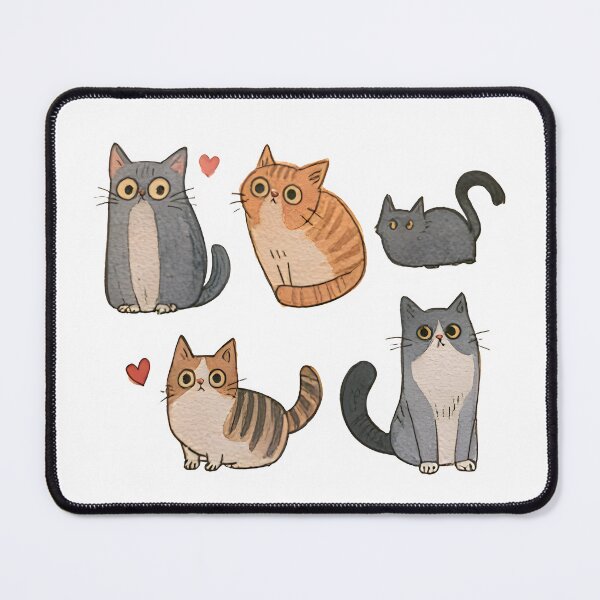 Item preview, Cute Cat Crew – Whimsical Watercolor Cats designed and sold by KAM-KAM-STORE.
