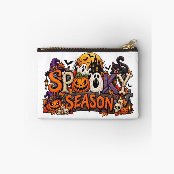 Item preview, Spooky Season Halloween Haunted House Pumpkin Ghost Cat Skeleton designed and sold by afr-saad.