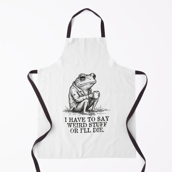 Item preview, I Have to Say Weird Stuff or I’ll Die Funny Frog Meme Retro designed and sold by DheninStudio.