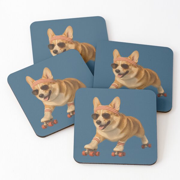 Item preview, Retro Roller Skating Dog – Good Vibes on Wheels designed and sold by ManggaeJM.