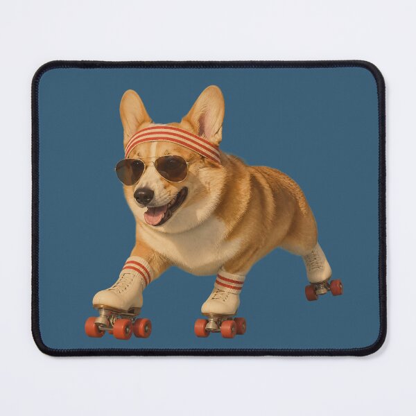 Item preview, Retro Roller Skating Dog – Good Vibes on Wheels designed and sold by ManggaeJM.