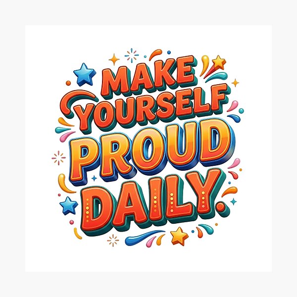 Item preview, MAKE YOURSELF PROUD DAILY designed and sold by likbatonboot.