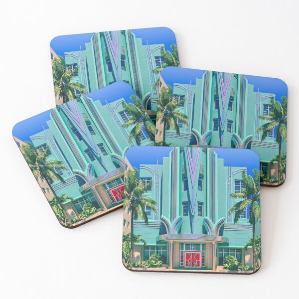 Item preview, Wall Art - Postcard - Tropical Deco Facade designed and sold by ForeverPrintsOK.