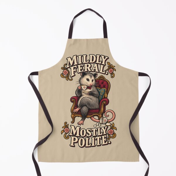 Item preview, Mildly Feral, Mostly Polite – Elegant Opossum designed and sold by VioVibe.