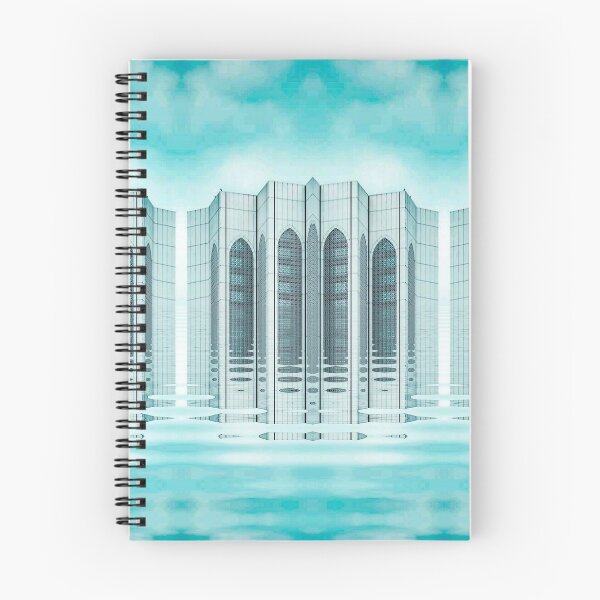 Item preview, jade palace exterior view with rippled reflections designed and sold by mister-john.