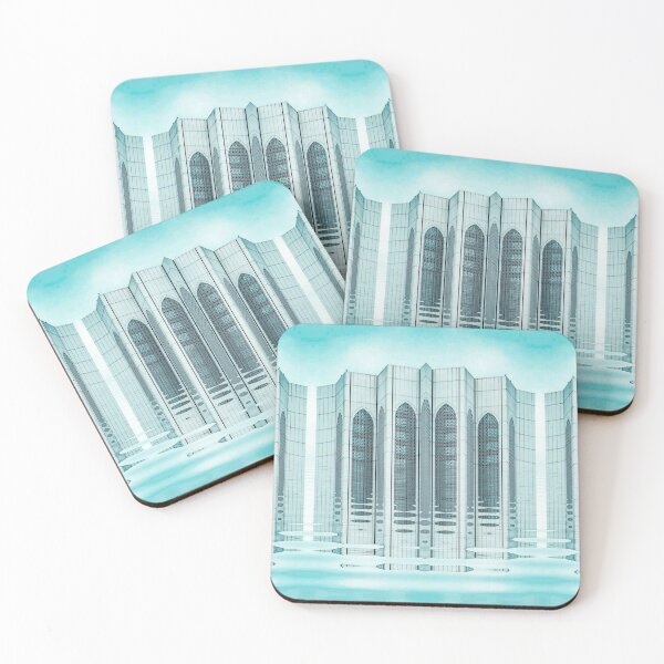 Item preview, jade palace exterior view with rippled reflections designed and sold by mister-john.