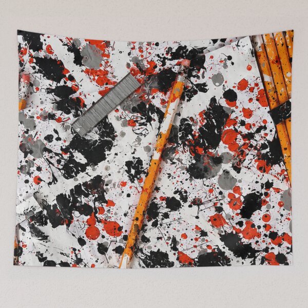 Item preview, Office Supply Meltdown Abstract Art designed and sold by THE SPLATTERED HAUS BY SAGE BANKS.