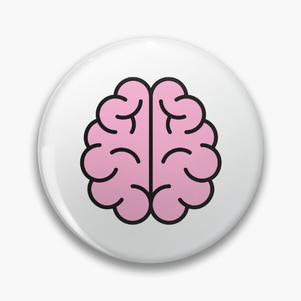 Item preview, Cute Pink Brain Anatomy Illustration designed and sold by VectorForge Studio.