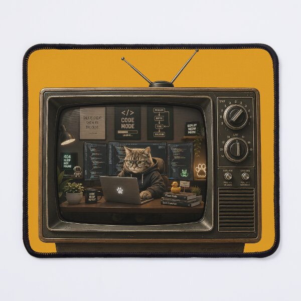 Item preview, Funny Software Developer Cat Art designed and sold by Furflix.