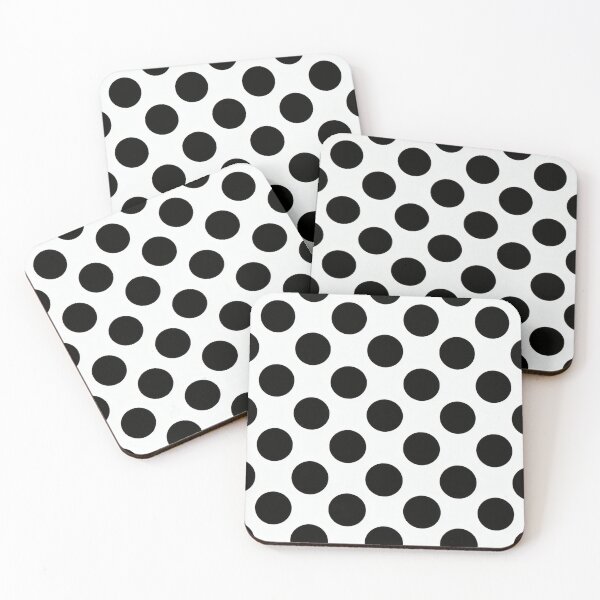 Item preview, 60s Classic Polka Dot - Black White Retro Mod Pattern designed and sold by Ela Art Space .