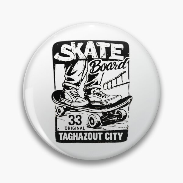 Item preview, Taghazout City Skateboard Vintage Skate Culture Black and White Graphic designed and sold by DesignArtist.ia.