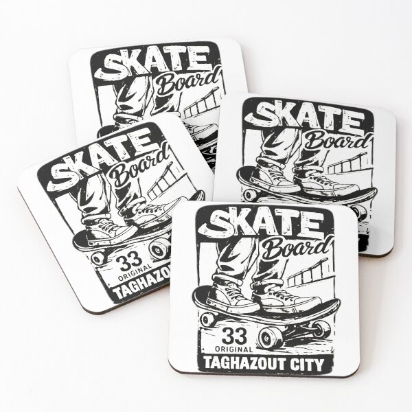 Item preview, Taghazout City Skateboard Vintage Skate Culture Black and White Graphic designed and sold by DesignArtist.ia.
