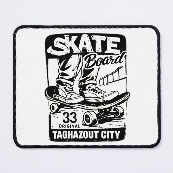 Item preview, Taghazout City Skateboard Vintage Skate Culture Black and White Graphic designed and sold by DesignArtist.ia.