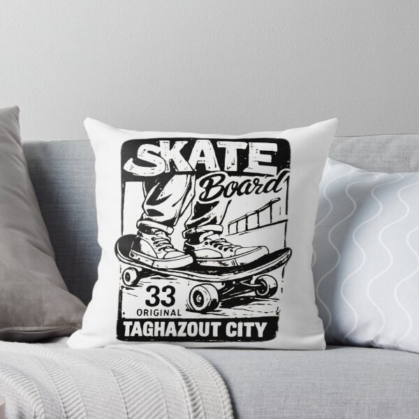 Item preview, Taghazout City Skateboard Vintage Skate Culture Black and White Graphic designed and sold by DesignArtist.ia.