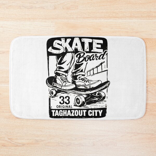 Item preview, Taghazout City Skateboard Vintage Skate Culture Black and White Graphic designed and sold by DesignArtist.ia.
