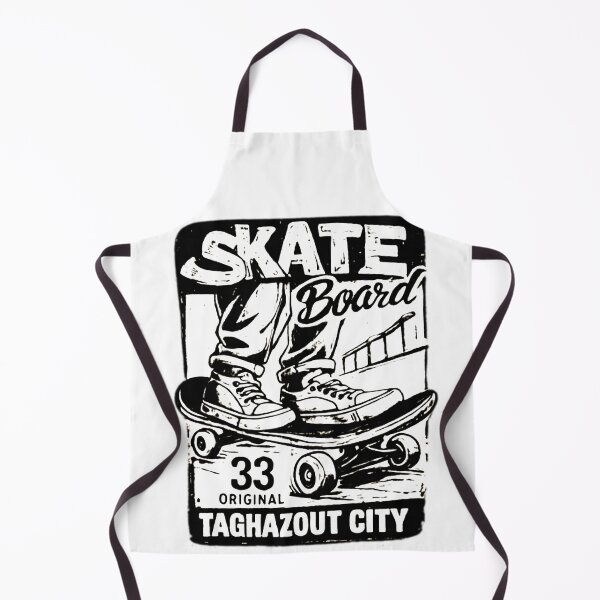 Item preview, Taghazout City Skateboard Vintage Skate Culture Black and White Graphic designed and sold by DesignArtist.ia.