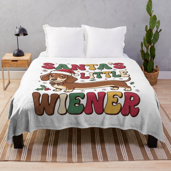 Item preview, Santa's Little Wiener Funny Dachshund Christmas Gift Groovy Doxie Mom Holiday designed and sold by raedattia.