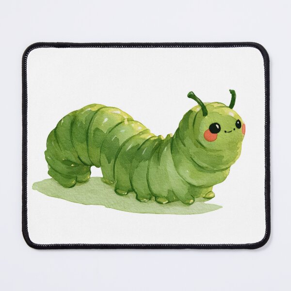 Item preview, Cute Green Caterpillar – Kawaii Watercolor Bug designed and sold by KAM-KAM-STORE.