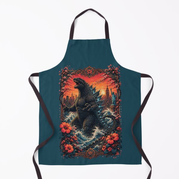 Item preview, Godzilla Monster Surging Through New York Wild Waters designed and sold by BorgSpareParts.