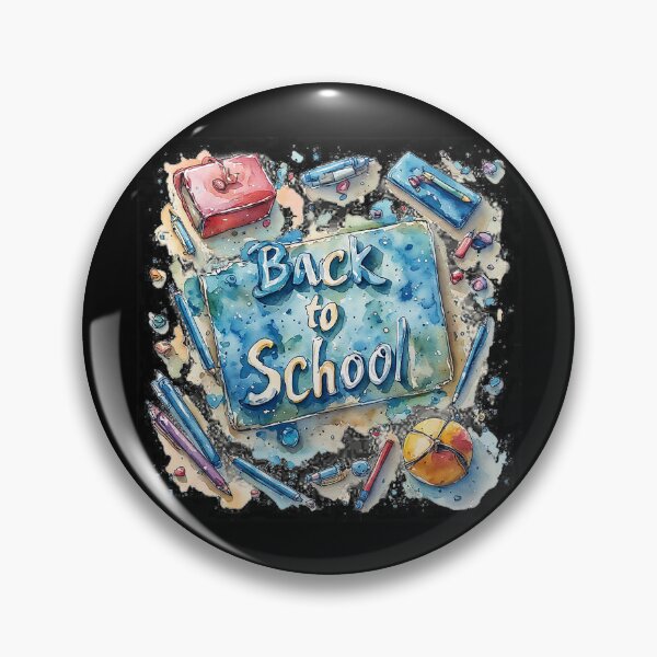 Item preview, Back To School Watercolor Supplies Typography Illustration designed and sold by emiliacreations.