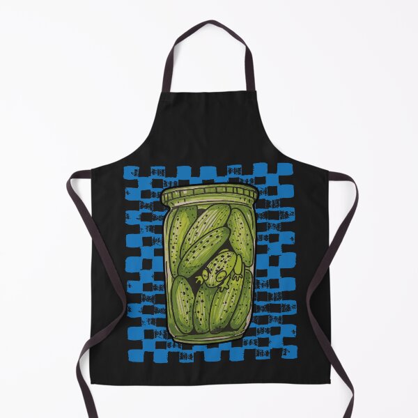 Item preview, Pickle Frog in a Jar - Blue Checkerboard designed and sold by SKETCHYANDGRAPHIC.