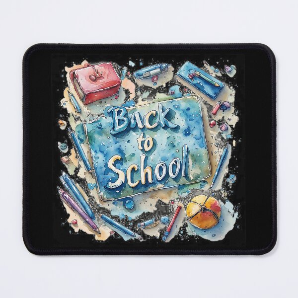 Item preview, Back To School Watercolor Supplies Typography Illustration designed and sold by emiliacreations.