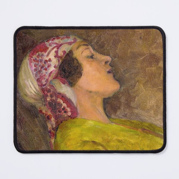 Item preview, 'Maggie' female portrait still life painting art print circa 1916 by Venny Soldan-Brofeldt designed and sold by Jéanpaul Ferro.