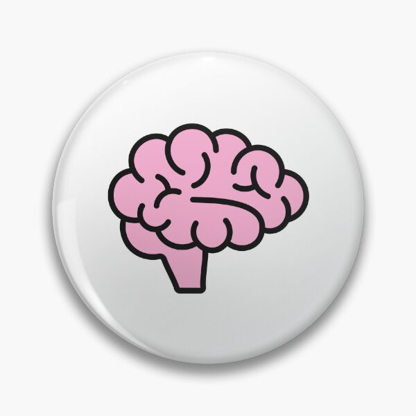 Item preview, Cute Pink Brain Anatomy Illustration designed and sold by VectorForge Studio.