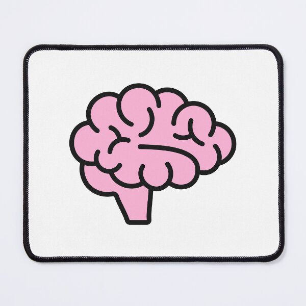 Item preview, Cute Pink Brain Anatomy Illustration designed and sold by VectorForge Studio.