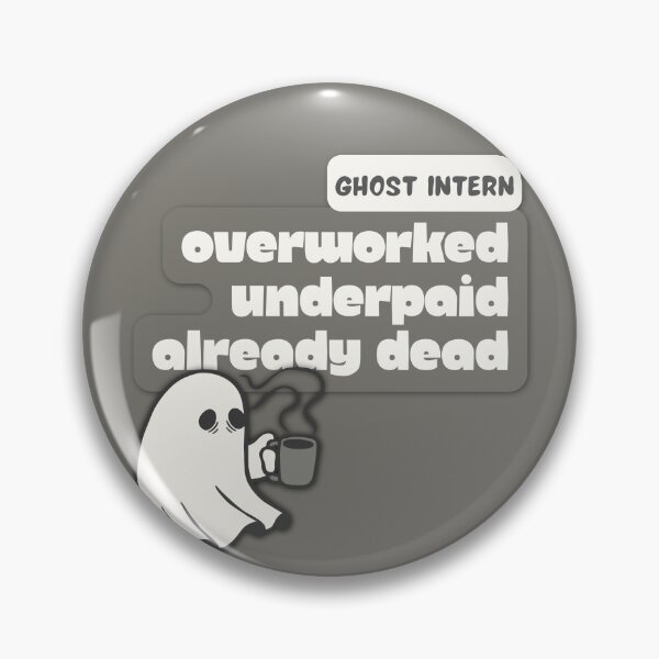 Artikelvorschau, Lustiger Halloween-Arbeitswitz mit Geisterpraktikanten entworfen und verkauft von pulse_retail.