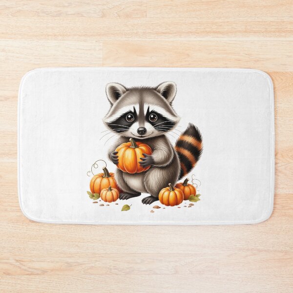 Item preview, Raccoon Holding Pumpkins designed and sold by jkrphoto.