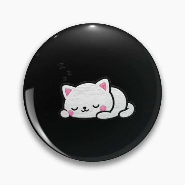 Item preview, Cute Sleepy Cat Embroidery Patch Illustration designed and sold by ColorSplash123.