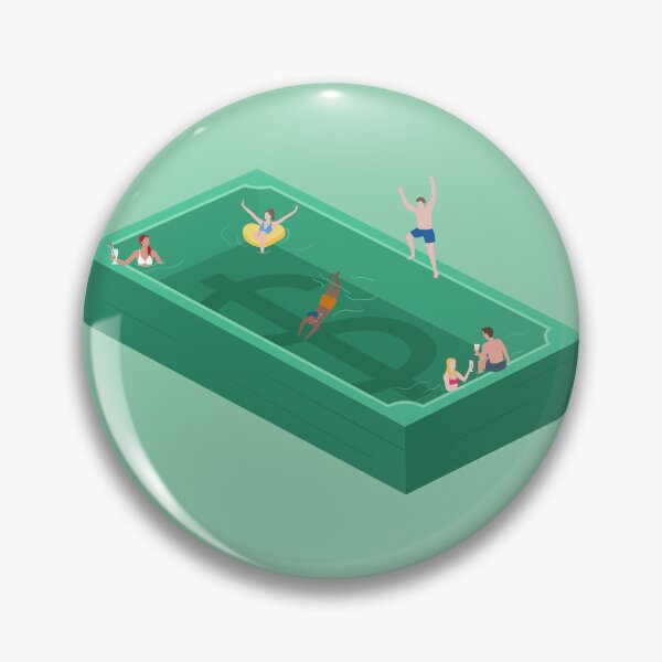 Item preview, Swimming in Cash Rich Life Money Illustration designed and sold by Moody Critters.