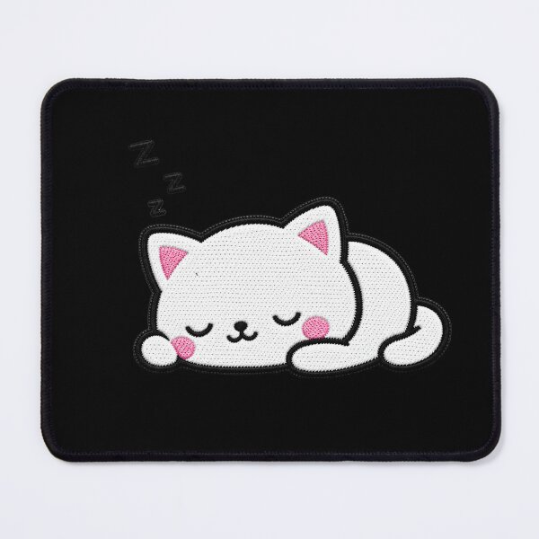 Item preview, Cute Sleepy Cat Embroidery Patch Illustration designed and sold by ColorSplash123.
