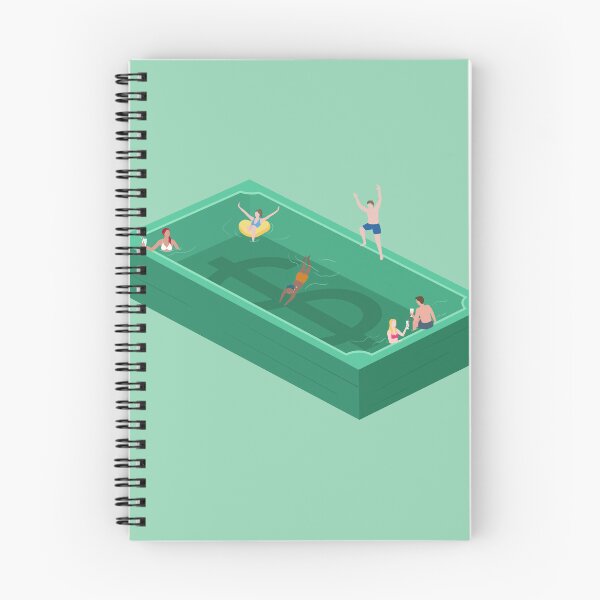 Item preview, Swimming in Cash Rich Life Money Illustration designed and sold by Moody Critters.