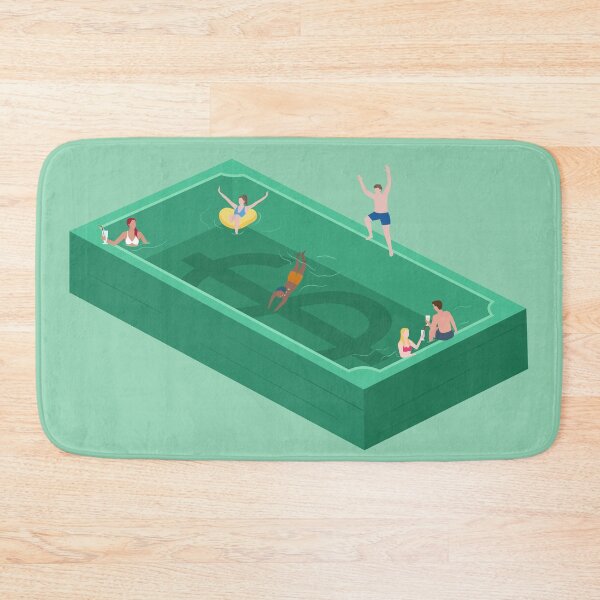 Item preview, Swimming in Cash Rich Life Money Illustration designed and sold by Moody Critters.