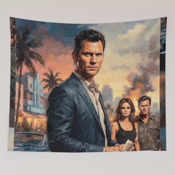 Item preview, Burn Notice Action Thriller Fine Art Tribute designed and sold by Art's Diner.