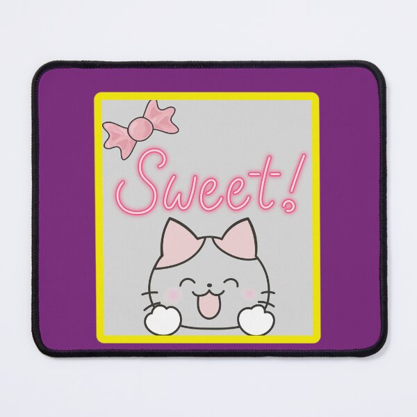 Item preview, Sweet Kawaii Cat Pink Neon Bow Sticker designed and sold by MariaPCMaria.