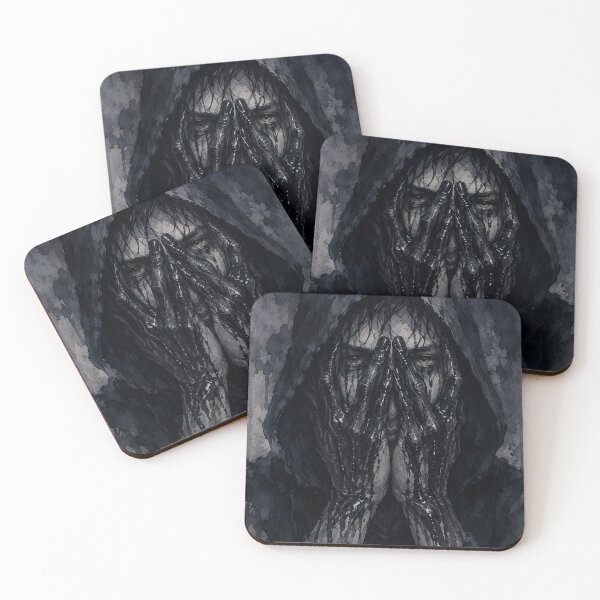 Item preview, Dark Resin — Gothic Hooded Man Watercolor Art designed and sold by GrabaHuk.