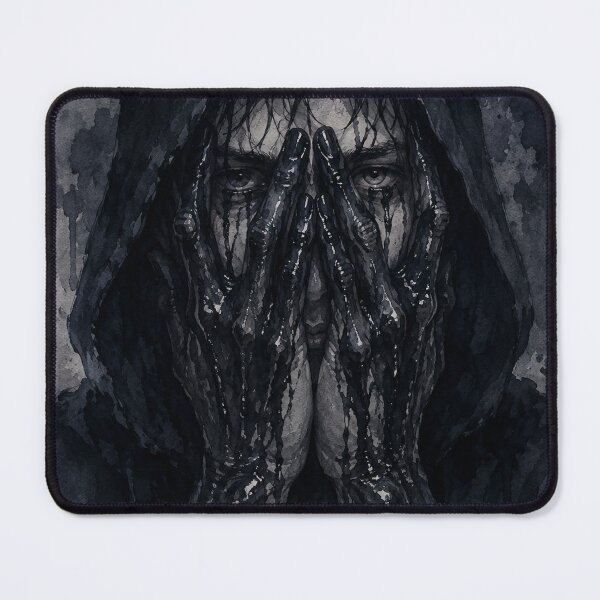 Item preview, Dark Resin — Gothic Hooded Man Watercolor Art designed and sold by GrabaHuk.