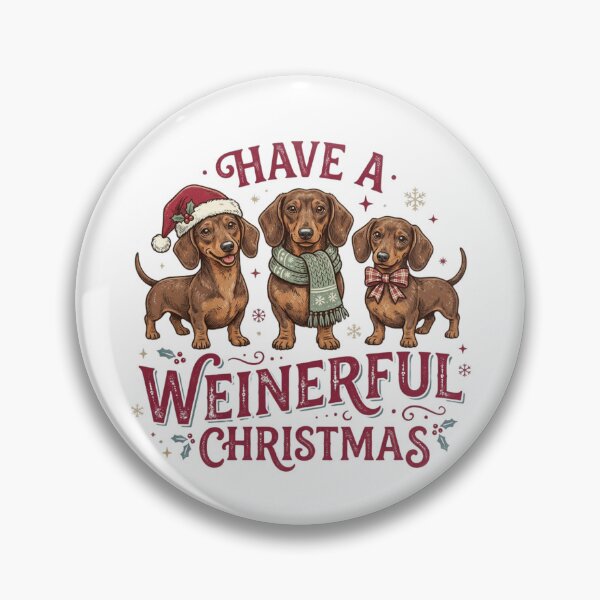 Item preview, Have A Weinerful Christmas Cute Wiener Dog Trio Vintage Dachshund Holiday Gift designed and sold by raedattia.