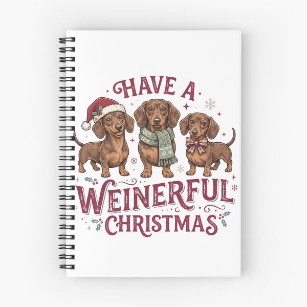 Item preview, Have A Weinerful Christmas Cute Wiener Dog Trio Vintage Dachshund Holiday Gift designed and sold by raedattia.