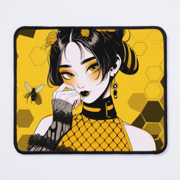 Item preview, Golden Honey Bee Queen Dark Gothic Anime Girl designed and sold by store52.